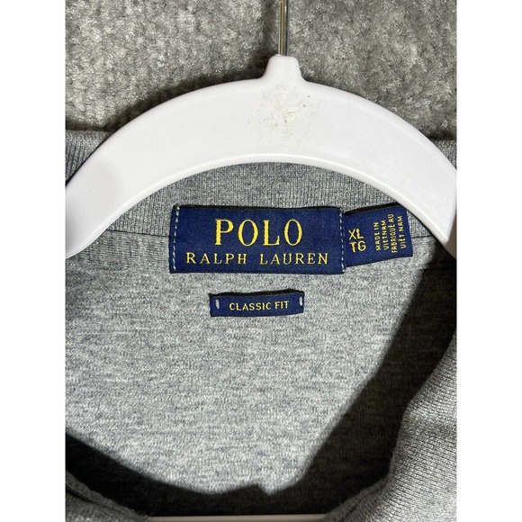 POLO Ralph Lauren Classic Fit Polo Shirt Mens Size XL Gray Short Sleeve Grey - Picture 4 of 8